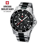 Swiss Military by Chrono Herrenuhr 20084ST-1MBK Chronograph